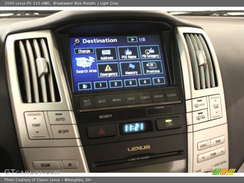 Breakwater Blue Metallic / Light Gray 2006 Lexus RX 330 AWD