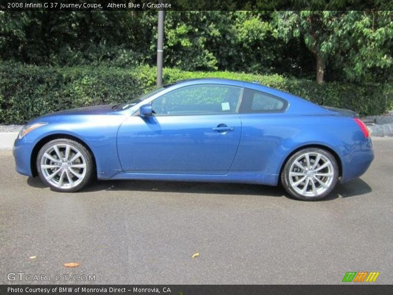 Athens Blue / Graphite 2008 Infiniti G 37 Journey Coupe
