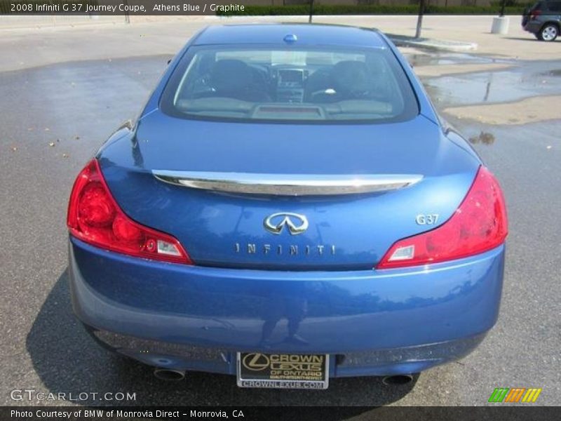 Athens Blue / Graphite 2008 Infiniti G 37 Journey Coupe