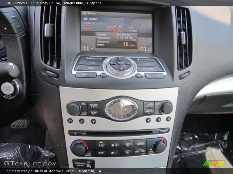 Athens Blue / Graphite 2008 Infiniti G 37 Journey Coupe