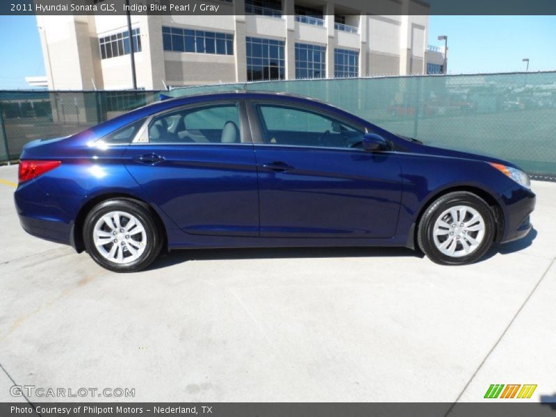 Indigo Blue Pearl / Gray 2011 Hyundai Sonata GLS
