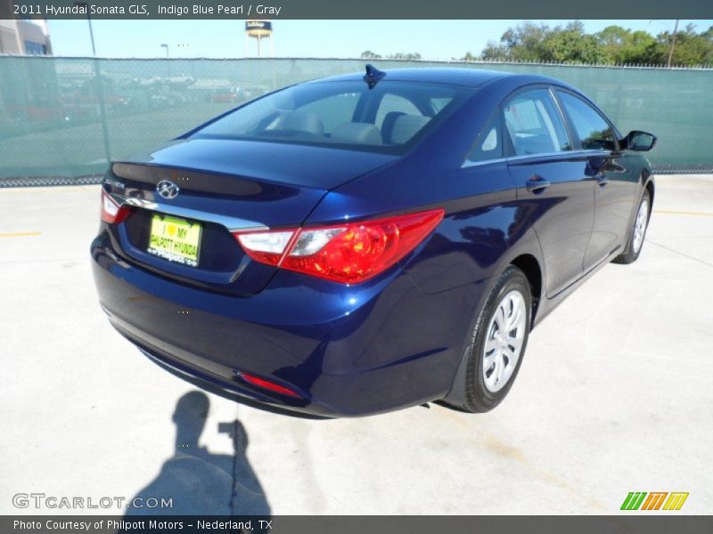 Indigo Blue Pearl / Gray 2011 Hyundai Sonata GLS