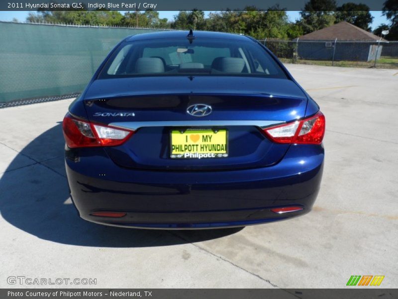 Indigo Blue Pearl / Gray 2011 Hyundai Sonata GLS