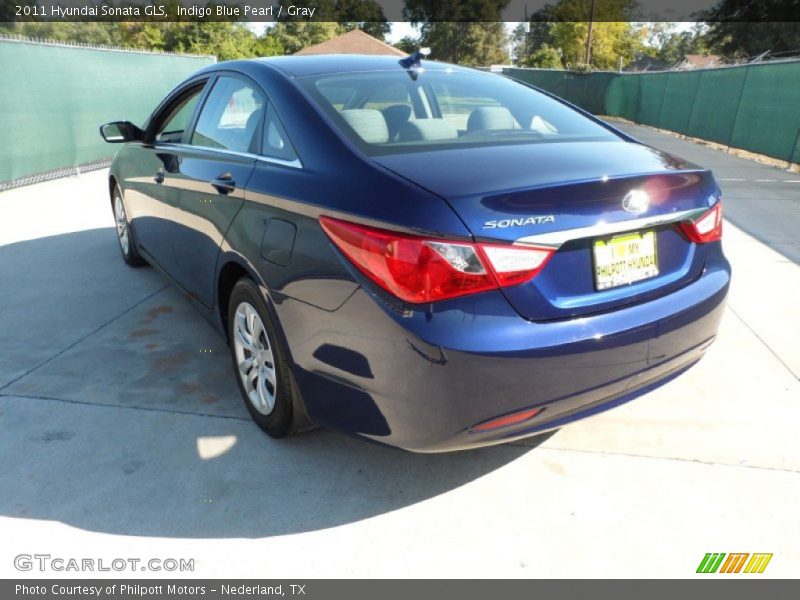 Indigo Blue Pearl / Gray 2011 Hyundai Sonata GLS