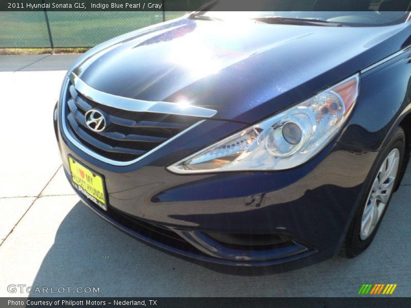 Indigo Blue Pearl / Gray 2011 Hyundai Sonata GLS