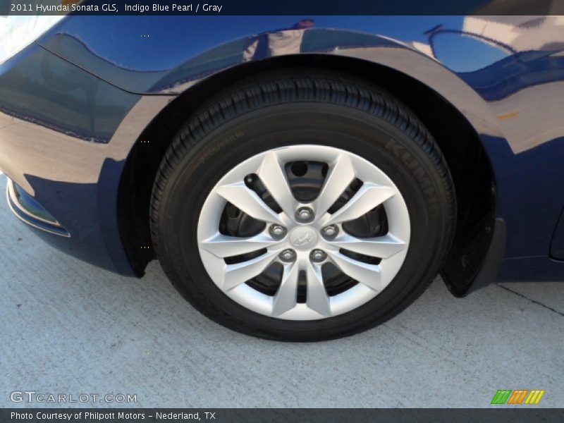 Indigo Blue Pearl / Gray 2011 Hyundai Sonata GLS