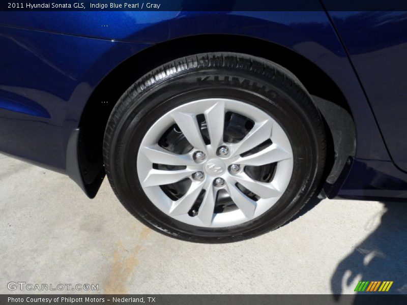 Indigo Blue Pearl / Gray 2011 Hyundai Sonata GLS