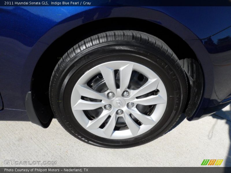 Indigo Blue Pearl / Gray 2011 Hyundai Sonata GLS