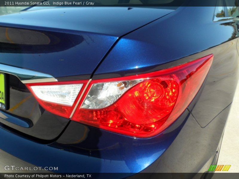 Indigo Blue Pearl / Gray 2011 Hyundai Sonata GLS