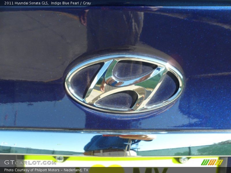 Indigo Blue Pearl / Gray 2011 Hyundai Sonata GLS