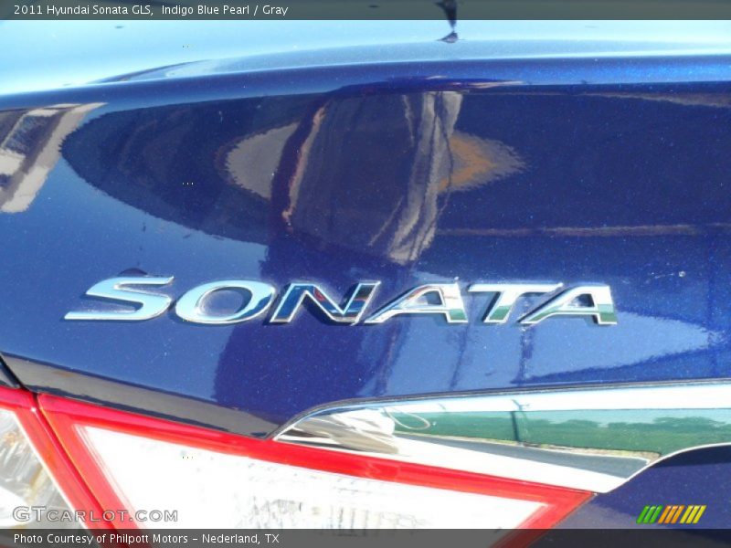 Indigo Blue Pearl / Gray 2011 Hyundai Sonata GLS