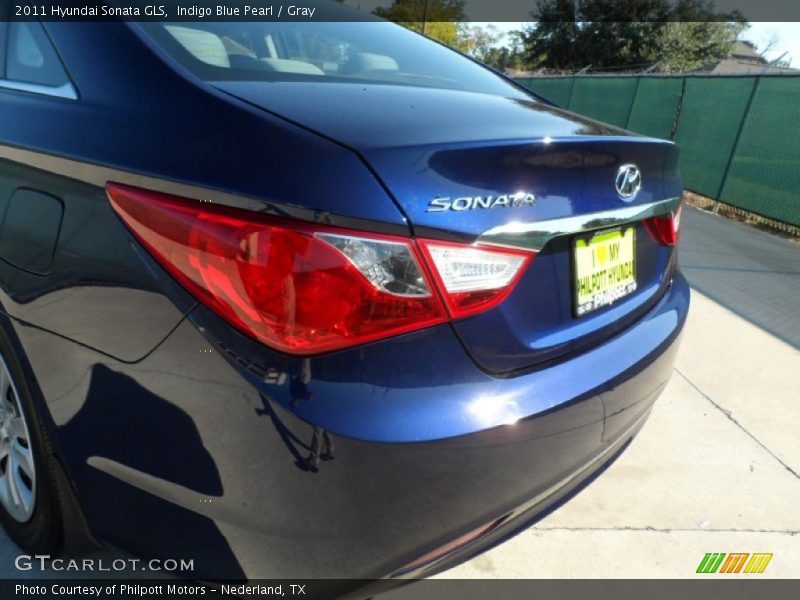 Indigo Blue Pearl / Gray 2011 Hyundai Sonata GLS