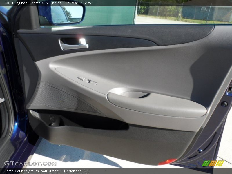 Indigo Blue Pearl / Gray 2011 Hyundai Sonata GLS