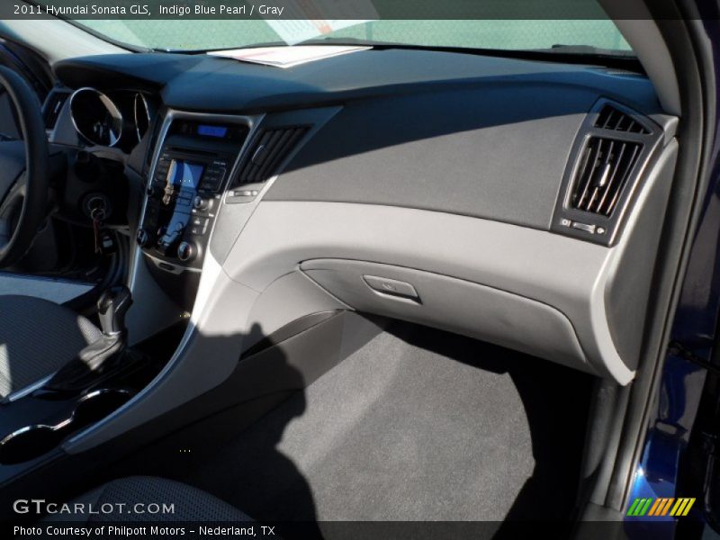 Indigo Blue Pearl / Gray 2011 Hyundai Sonata GLS