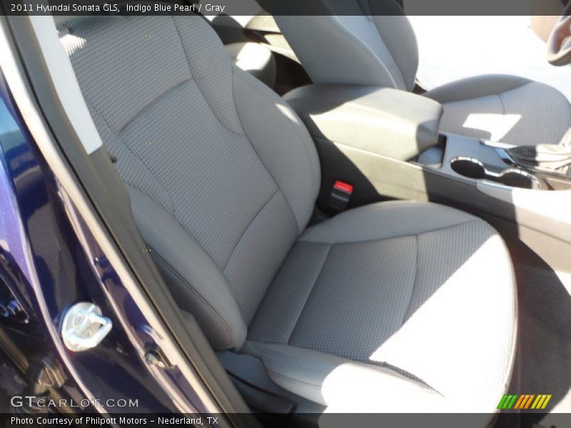 Indigo Blue Pearl / Gray 2011 Hyundai Sonata GLS