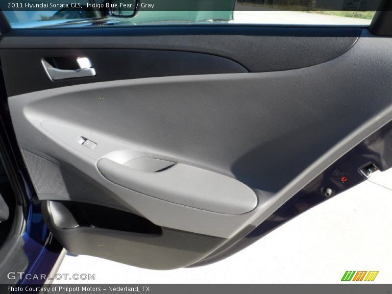 Indigo Blue Pearl / Gray 2011 Hyundai Sonata GLS