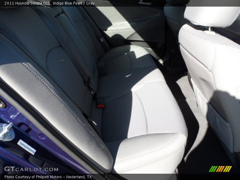 Indigo Blue Pearl / Gray 2011 Hyundai Sonata GLS