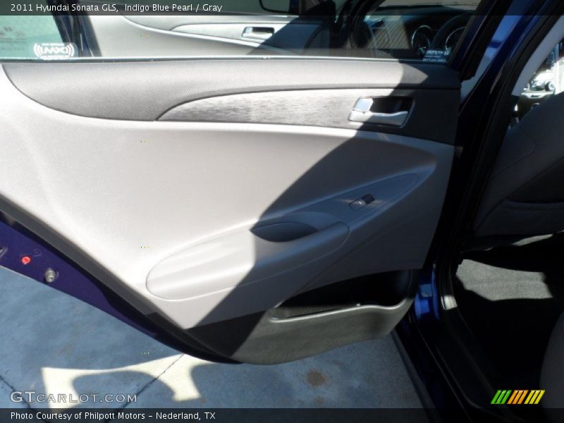 Indigo Blue Pearl / Gray 2011 Hyundai Sonata GLS