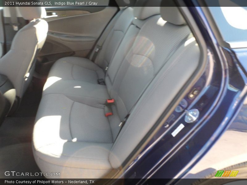 Indigo Blue Pearl / Gray 2011 Hyundai Sonata GLS
