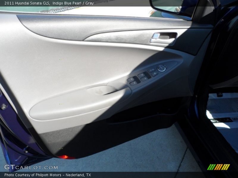 Indigo Blue Pearl / Gray 2011 Hyundai Sonata GLS