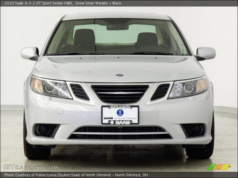 Snow Silver Metallic / Black 2010 Saab 9-3 2.0T Sport Sedan XWD