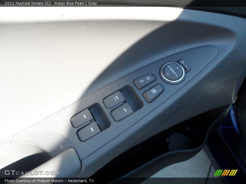 Indigo Blue Pearl / Gray 2011 Hyundai Sonata GLS