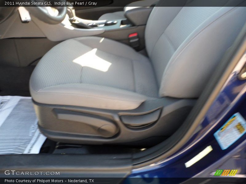 Indigo Blue Pearl / Gray 2011 Hyundai Sonata GLS