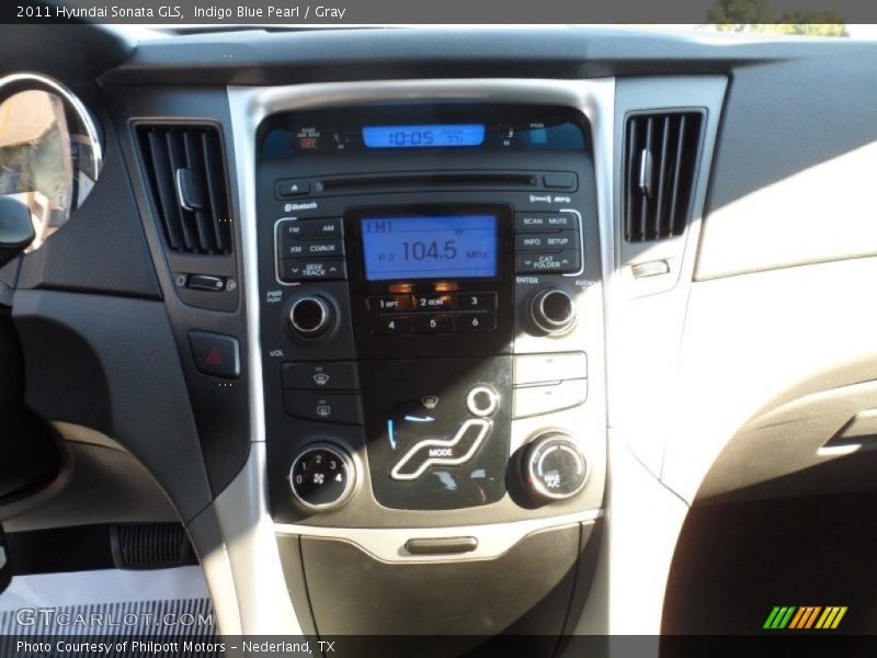 Indigo Blue Pearl / Gray 2011 Hyundai Sonata GLS