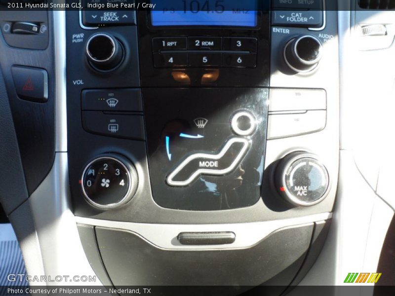 Indigo Blue Pearl / Gray 2011 Hyundai Sonata GLS