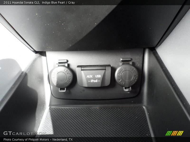 Indigo Blue Pearl / Gray 2011 Hyundai Sonata GLS