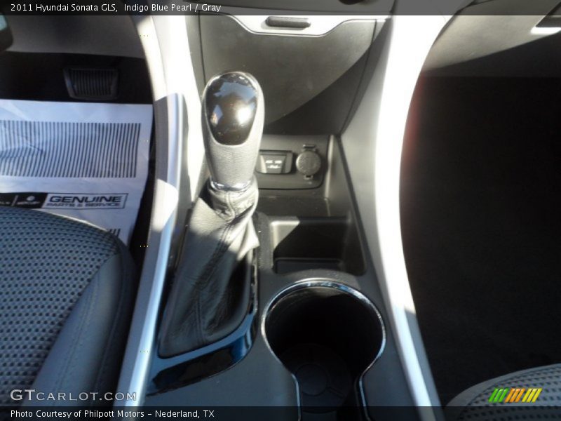 Indigo Blue Pearl / Gray 2011 Hyundai Sonata GLS
