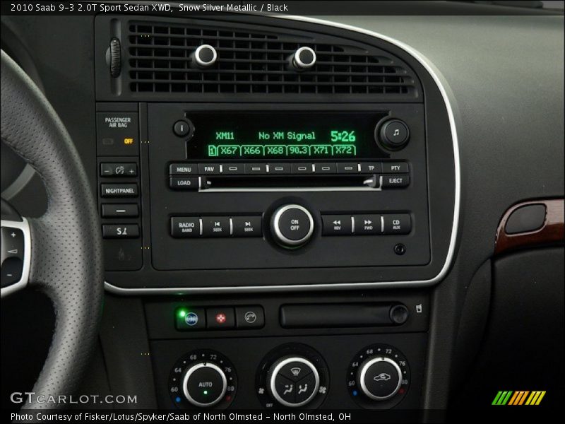 Snow Silver Metallic / Black 2010 Saab 9-3 2.0T Sport Sedan XWD