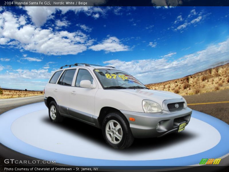 Nordic White / Beige 2004 Hyundai Santa Fe GLS