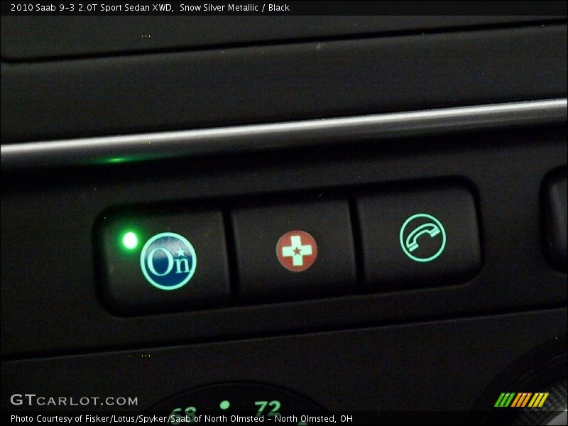 Snow Silver Metallic / Black 2010 Saab 9-3 2.0T Sport Sedan XWD