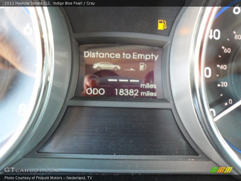 Indigo Blue Pearl / Gray 2011 Hyundai Sonata GLS