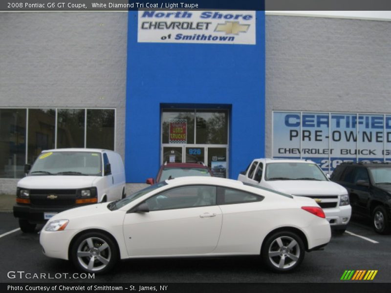 White Diamond Tri Coat / Light Taupe 2008 Pontiac G6 GT Coupe