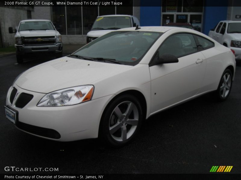 White Diamond Tri Coat / Light Taupe 2008 Pontiac G6 GT Coupe
