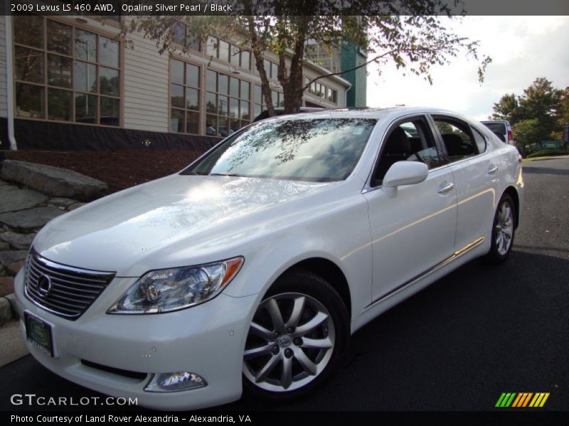 Opaline Silver Pearl / Black 2009 Lexus LS 460 AWD