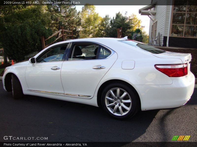 Opaline Silver Pearl / Black 2009 Lexus LS 460 AWD
