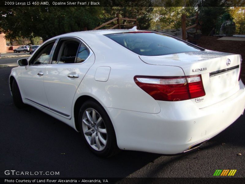 Opaline Silver Pearl / Black 2009 Lexus LS 460 AWD