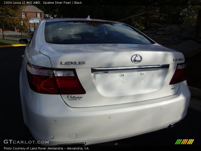 Opaline Silver Pearl / Black 2009 Lexus LS 460 AWD
