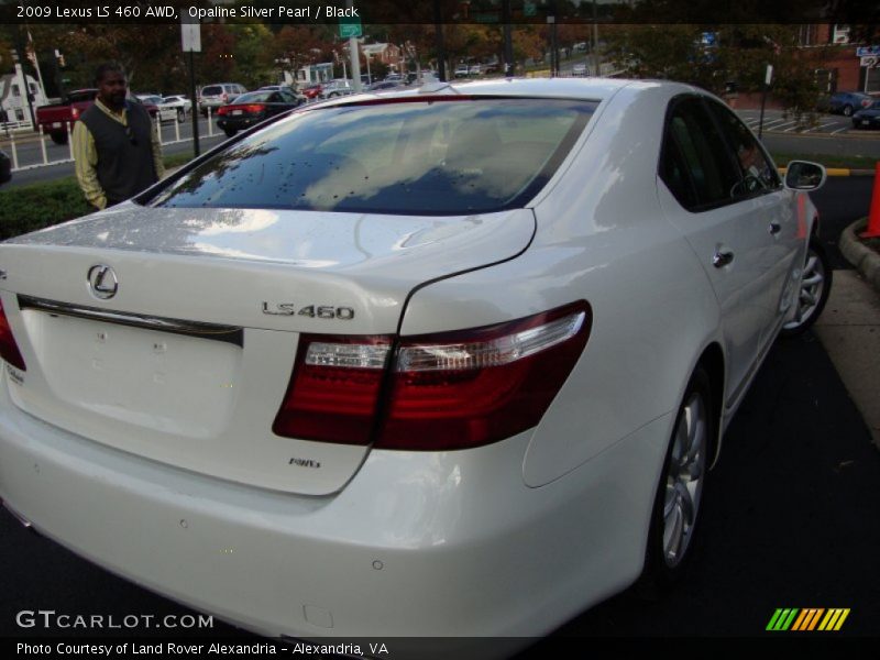 Opaline Silver Pearl / Black 2009 Lexus LS 460 AWD