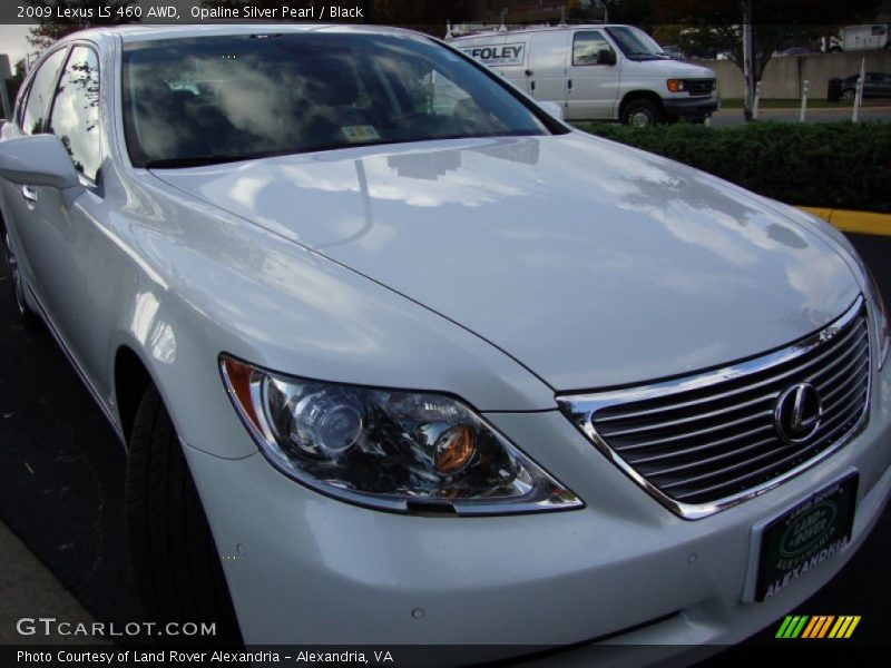 Opaline Silver Pearl / Black 2009 Lexus LS 460 AWD
