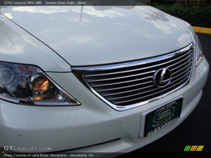 Opaline Silver Pearl / Black 2009 Lexus LS 460 AWD