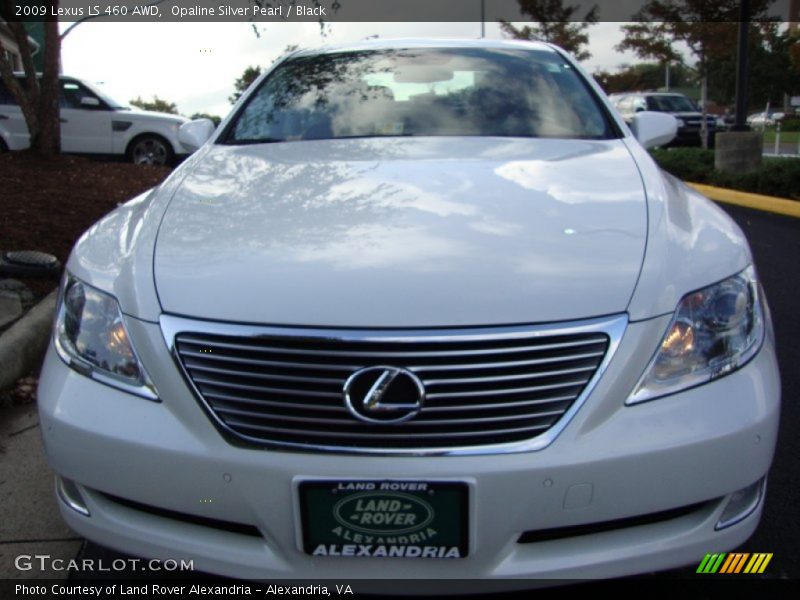 Opaline Silver Pearl / Black 2009 Lexus LS 460 AWD
