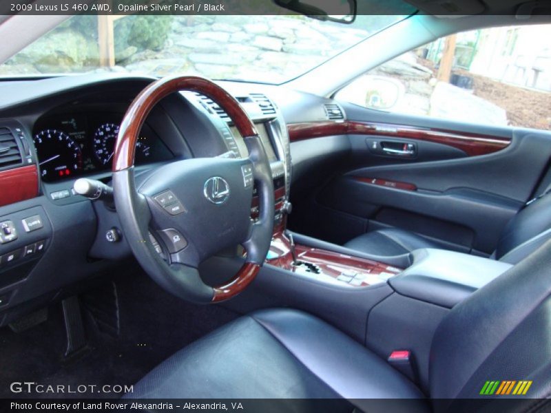 Opaline Silver Pearl / Black 2009 Lexus LS 460 AWD