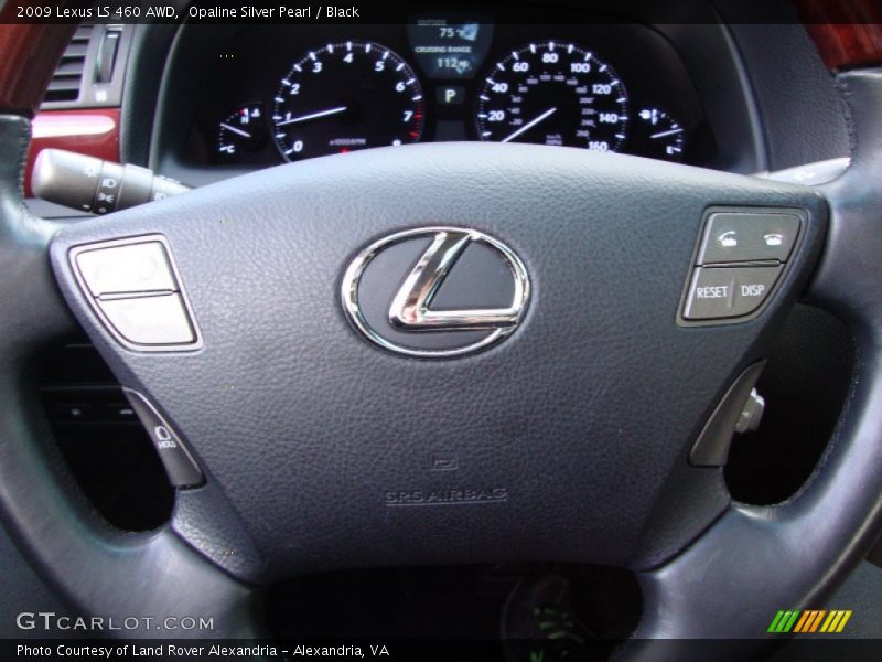 Opaline Silver Pearl / Black 2009 Lexus LS 460 AWD