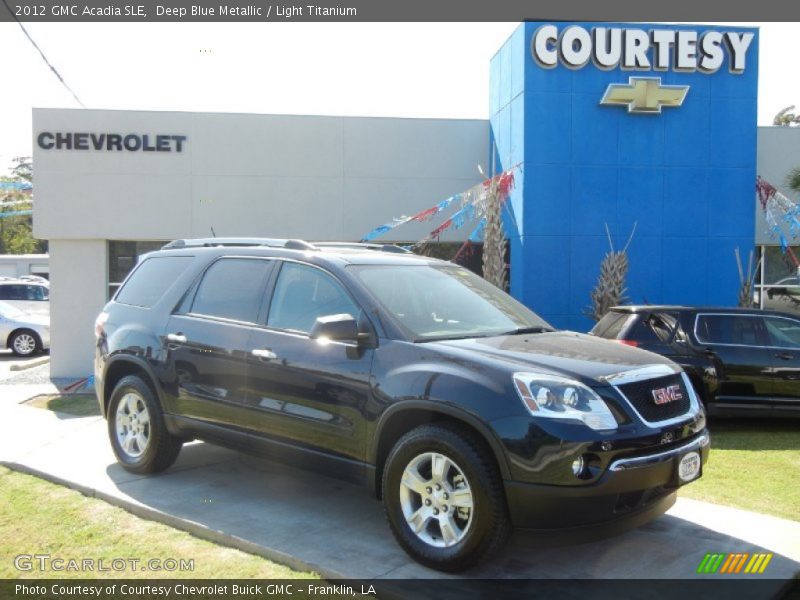 Deep Blue Metallic / Light Titanium 2012 GMC Acadia SLE