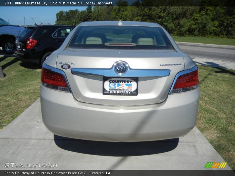 Gold Mist Metallic / Cocoa/Cashmere 2011 Buick LaCrosse CX