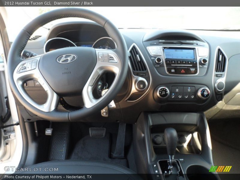 Diamond Silver / Black 2012 Hyundai Tucson GLS